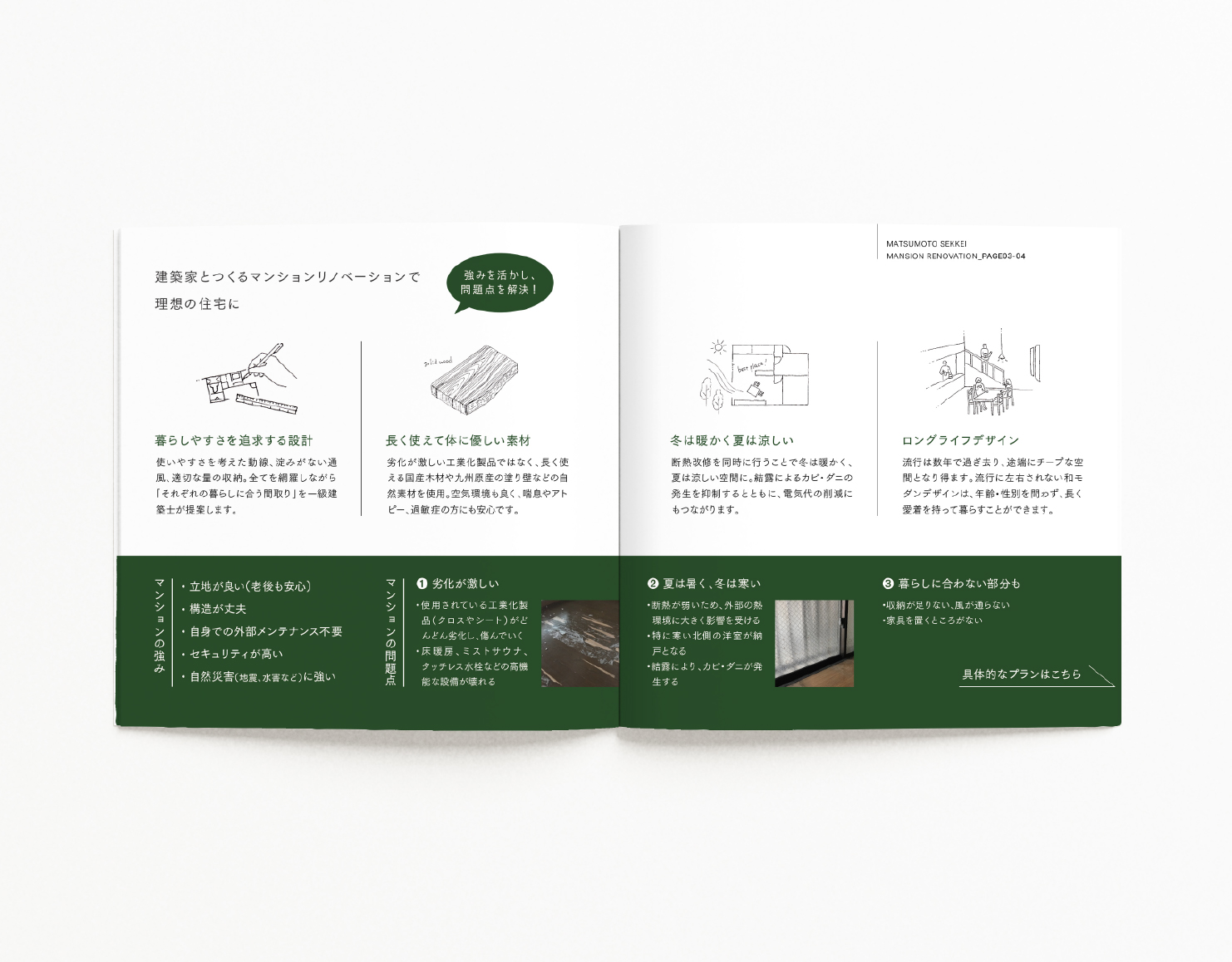 松本設計マンションリノベーションリーフレット