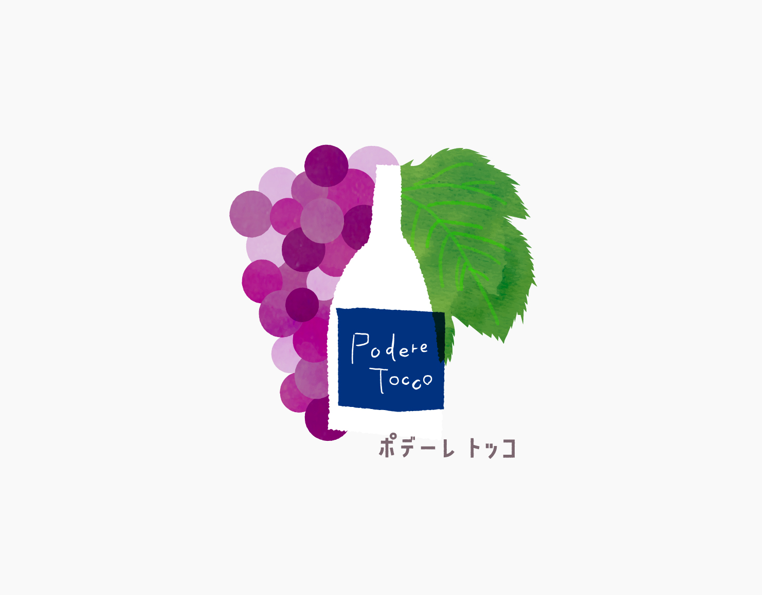 ポデーレトッコクラウドファンディング用ワインラベル、ステッカー